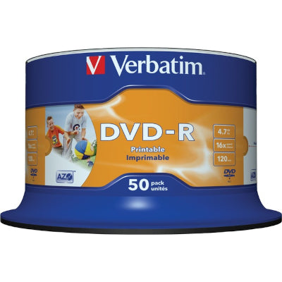 DVD ROH-R 4.7GB/ 16x Verbatim print. (50 stuks)