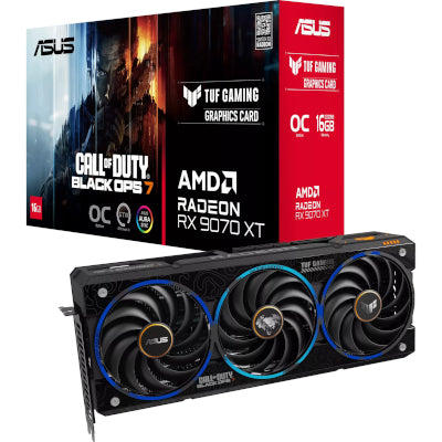 ASUS Radeon RX 9070 XT TUF GAMING OC COD Black Ops 7 Edizione, Scheda grafica (nera, RDNA4, GDDR6, 3x DisplayPort, 1x HDMI 2.1)