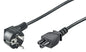 Cordon d'alimentation MicroConnect Schuko coudé - C5, 1.8m